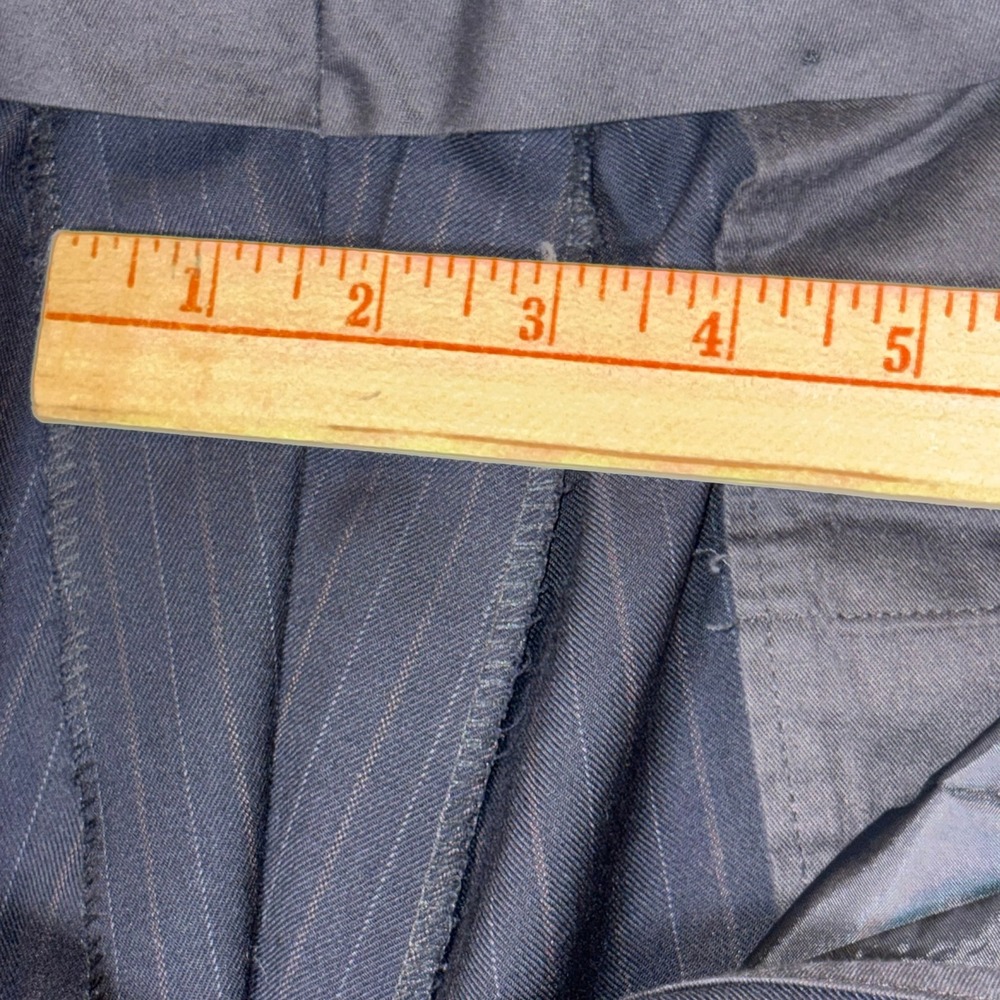 Brooks Brothers 1818 Madison Navy Pinstripe Wool Pleat/Cuff Dress Pants 37W - Picture 13 of 16